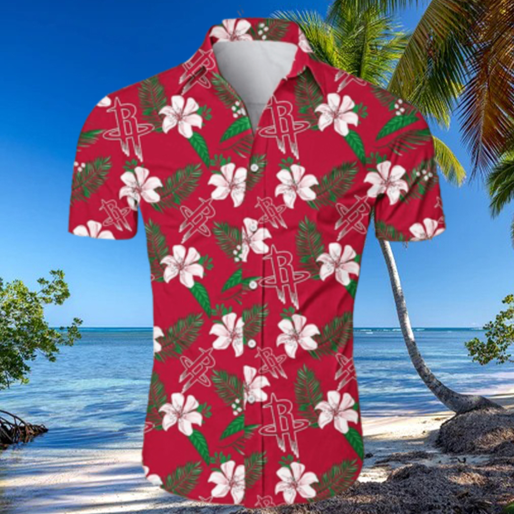 Houston Rockets NBA 3D Hawaiian Shirt Small Flowers Gift For Fans Houston Rockets NBA 3D Hawaiian Shirt Small Flowers Gift For Fans