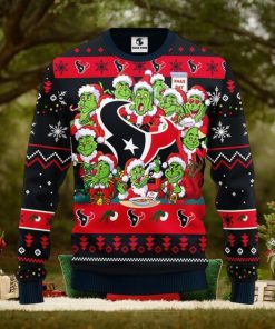 Houston Texans 12 Grinch Xmas Day Christmas Ugly Sweater