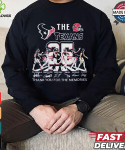 Houston Texans Abbey Road 25th Anniversary 1999 2024 Thank You For The Memories T Shirt