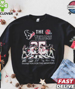 Houston Texans Abbey Road 25th Anniversary 1999 2024 Thank You For The Memories T Shirt