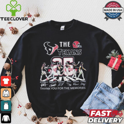 Houston Texans Abbey Road 25th Anniversary 1999 2024 Thank You For The Memories T Shirt
