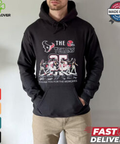 Houston Texans Abbey Road 25th Anniversary 1999 2024 Thank You For The Memories T Shirt