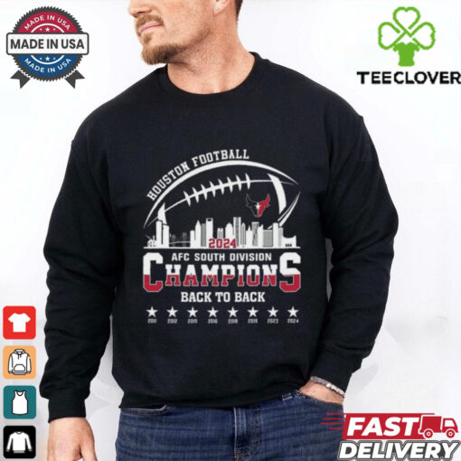 Houston Texans American Football AFC South Champions Back To Back 2011 2024 Skyline Shirt