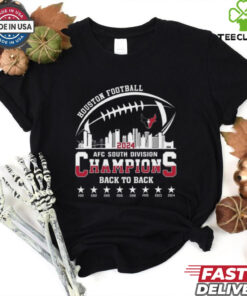 Houston Texans American Football AFC South Champions Back To Back 2011 2024 Skyline Shirt