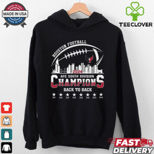 Houston Texans American Football AFC South Champions Back To Back 2011 2024 Skyline Shirt