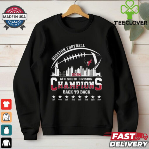 Houston Texans American Football AFC South Champions Back To Back 2011 2024 Skyline Shirt