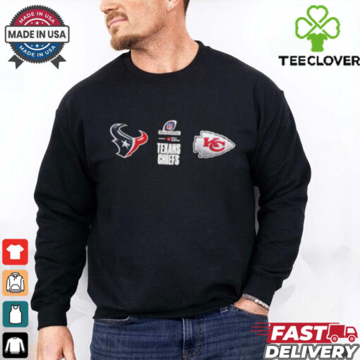 Houston Texans And Kansas City Chiefs Matchup 2025 AFC Divisional Round Head To Head Official Logo Teams shirt