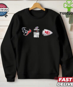 Houston Texans And Kansas City Chiefs Matchup 2025 AFC Divisional Round Head To Head Official Logo Teams shirt