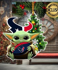 Houston Texans Baby Yoda NFL Christmas Tree Decorations Ornament