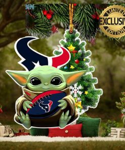 Houston Texans Baby Yoda NFL Christmas Tree Decorations Ornament