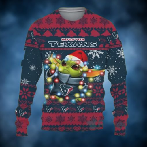 Houston Texans Baby Yoda Star Wars Sports Football American Ugly Christmas Sweater