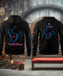 Houston Texans Christmas Candy Blue Uniform For Fans Limited Hoodie