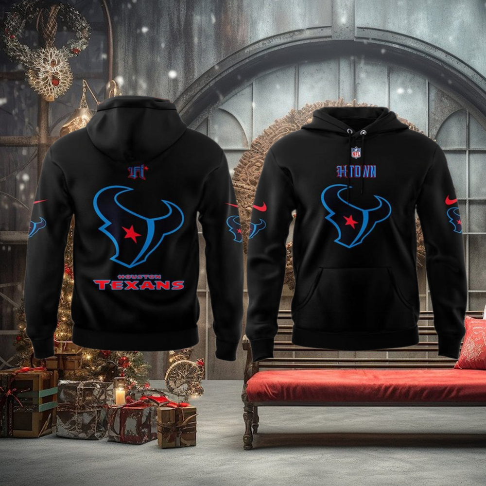Houston Texans Christmas Candy Blue Uniform For Fans Limited Hoodie Houston Texans Christmas Candy Blue Uniform For Fans Limited Hoodie