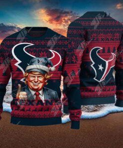 Houston Texans Christmas Donald Trump Knitted Sweater