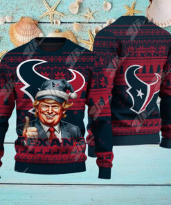 Houston Texans Christmas Donald Trump Knitted Sweater