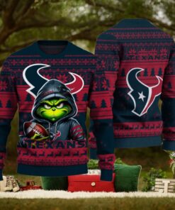 Houston Texans Christmas Grinch Knitted Sweater