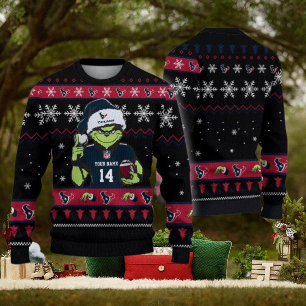 Houston Texans Custom Chrismas Ugly Sweater Houston Texans Custom Chrismas Ugly Sweater