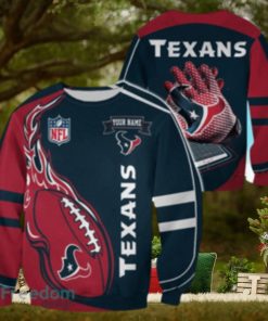 Houston Texans Custom Name Christmas Ugly Sweater Sweatshirt Sport For Fans