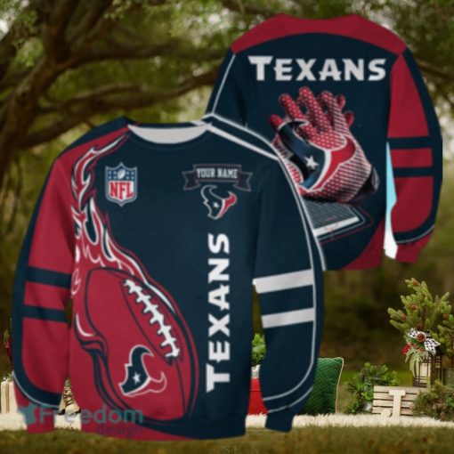 Houston Texans Custom Name Christmas Ugly Sweater Sweathoodie, sweater, longsleeve, shirt v-neck, t-shirt Sport For Fans