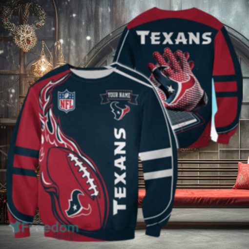 Houston Texans Custom Name Christmas Ugly Sweater Sweathoodie, sweater, longsleeve, shirt v-neck, t-shirt Sport For Fans