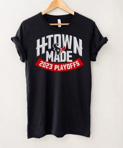 Houston Texans Fanatics Branded Navy 2023 NFL Playoffs H Town Made Logo Shirt