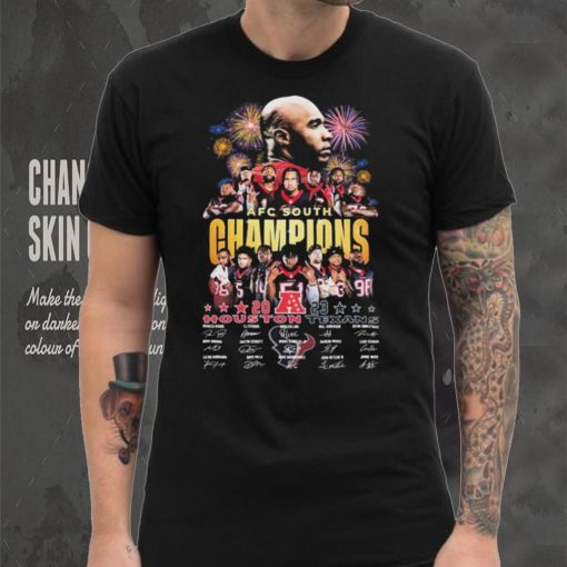 Houston Texans Football Team AFC South Champions 2023 Signatures Shirt