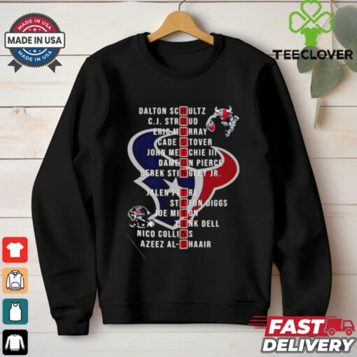 Houston Texans Football players name shirt