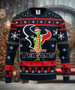 Houston Texans Funny Grinch Christmas Ugly Sweater