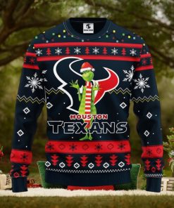 Houston Texans Funny Grinch Christmas Ugly Sweater