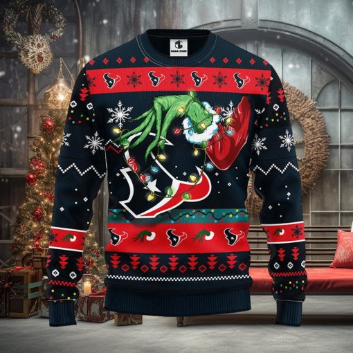Houston Texans Grinch Christmas Ugly Sweater