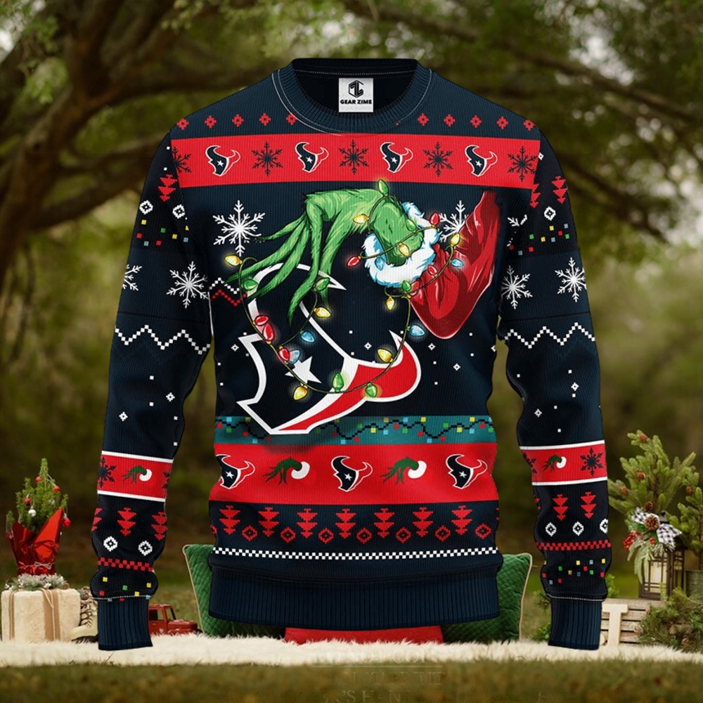 Houston Texans Grinch Christmas Ugly Sweater Houston Texans Grinch Christmas Ugly Sweater