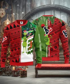 Houston Texans Grinch & Scooby Doo Christmas Ugly Sweater 1