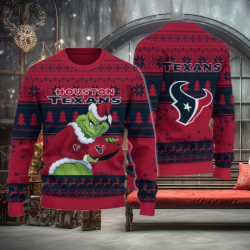 Houston Texans Grinch Ugly Christmas Sweater