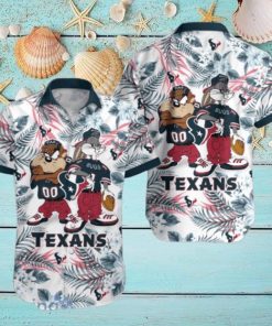 Houston Texans Hawaiian Shirt Taz and Bugs For NFL Team