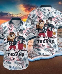 Houston Texans Hawaiian Shirt Taz and Bugs For NFL Team