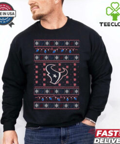 Houston Texans Holiday Lights Sweater T Shirt 2 Houston Texans Holiday Lights Sweater T Shirt