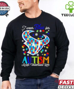 Houston Texans I wear blue for Autism accept understand love shirt