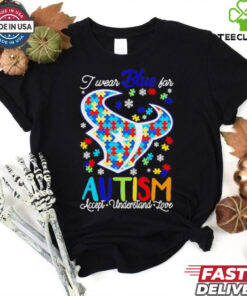 Houston Texans I wear blue for Autism accept understand love shirt