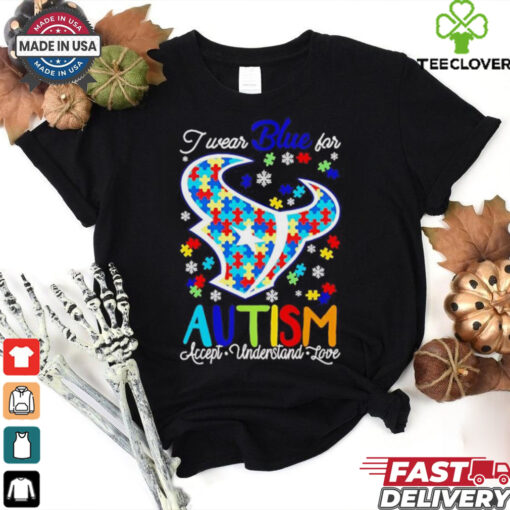 Houston Texans I wear blue for Autism accept understand love shirt