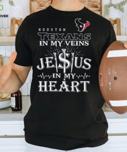 Houston Texans In My Vien Jesus In My Heart Logo Shirt