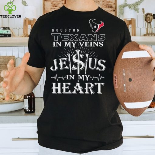 Houston Texans In My Vien Jesus In My Heart Logo Shirt