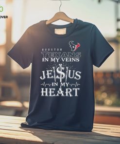 Houston Texans In My Vien Jesus In My Heart Logo Shirt