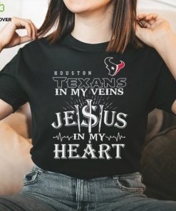 Houston Texans In My Vien Jesus In My Heart Logo Shirt