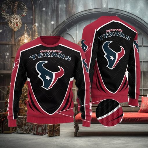 Houston Texans Men’s and Women’s All Over Print Sweater Snow Gift For Men And Women