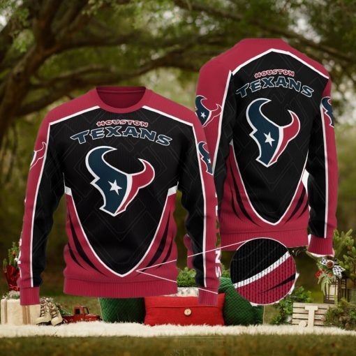 Houston Texans Men’s and Women’s All Over Print Sweater Snow Gift For Men And Women