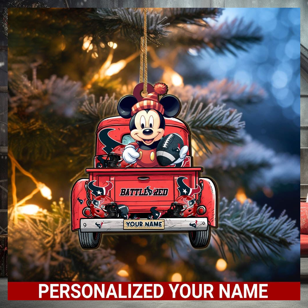Houston Texans Mickey Mouse Ornament Personalized Your Name Sport Home Decor Houston Texans Mickey Mouse Ornament Personalized Your Name Sport Home Decor