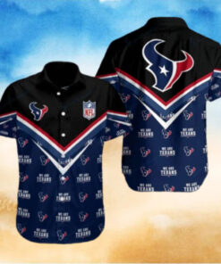 Houston Texans NFL Emblem Hawaiian Casual Shirt