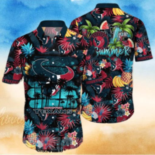 Houston Texans NFL Floral Full Printed Classic Hawaiian Shirt