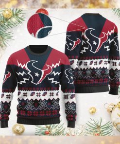 Houston Texans NFL Football Team Logo Symbol 3D Ugly Christmas Sweater Shirt Apparel For Men And Women On Xmas Days