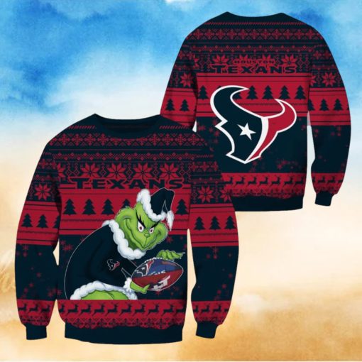 Houston Texans NFL Grinch Christmas Ugly Sweater Fans Gift Funny For Men And Women